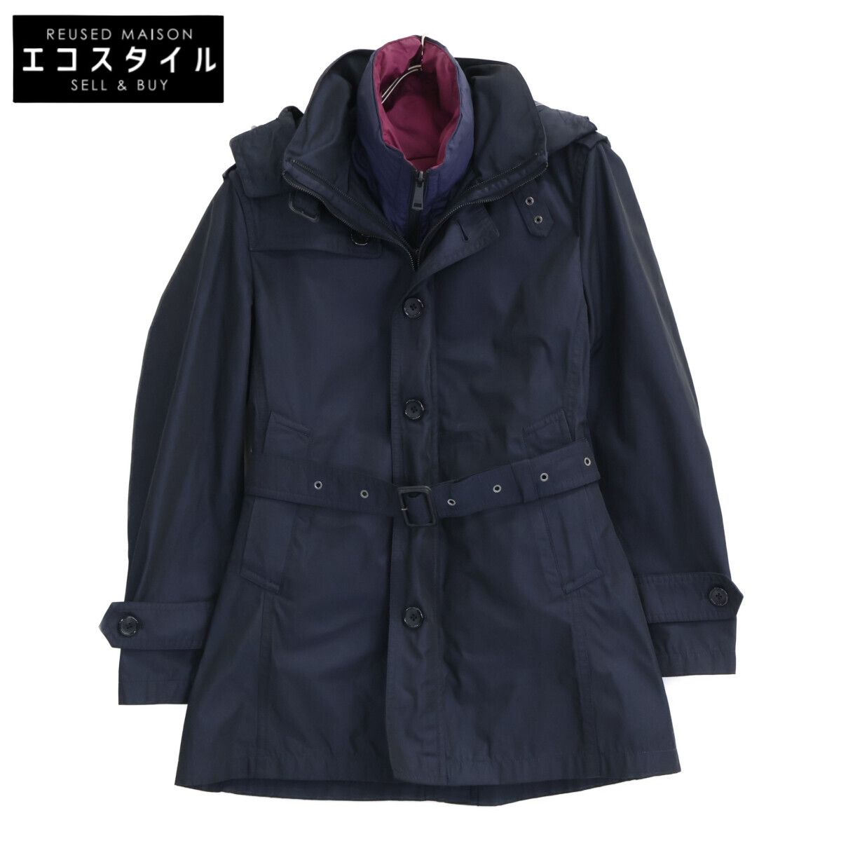 BURBERRY BLACK LABEL　バーバリーブラックレーベル　D1F51-751-28 インナーベスト/フード付 ショート　L