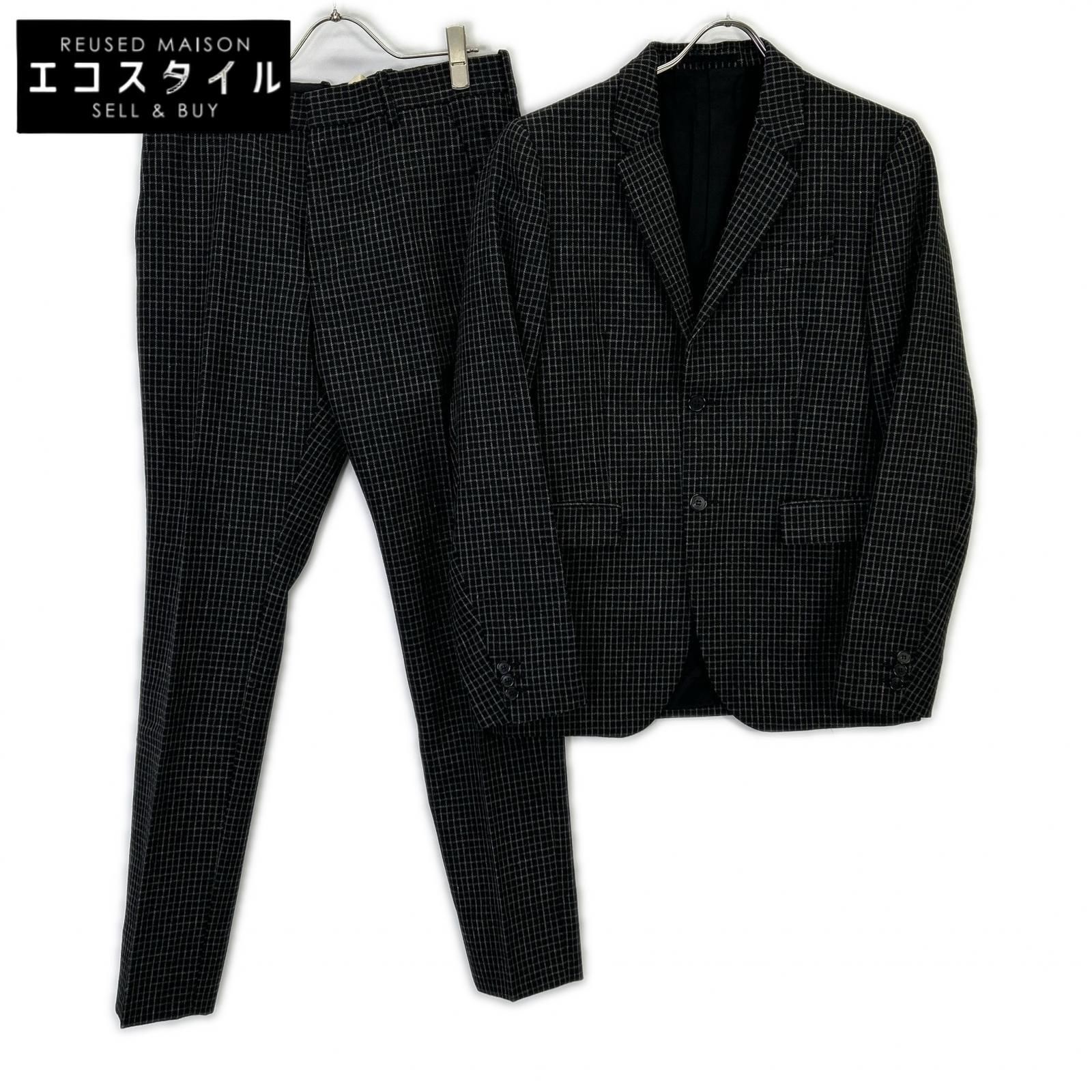 MARNI　マルニ　15AW ブラック チェックパターン スーツ　46