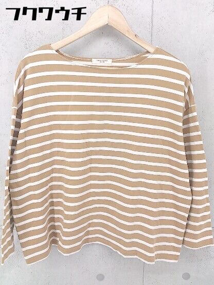 ◇ FREAK'S STORE フリークスストア ボーダー ウール ニット 長袖 Tシャツ カットソー サイズF ブラウン レディース 【中古】 【1104050005967】
