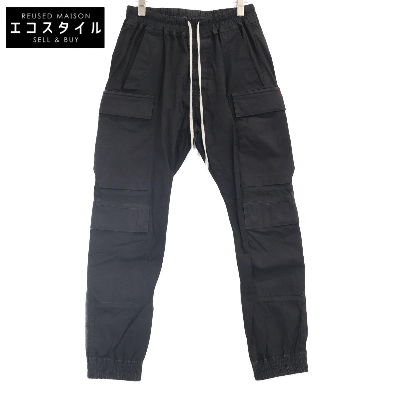 Rick Owens　リックオウエンス　国内正規 24AW RU02D6337 ブラック MastodonCargo マストドンカーゴパンツ　46