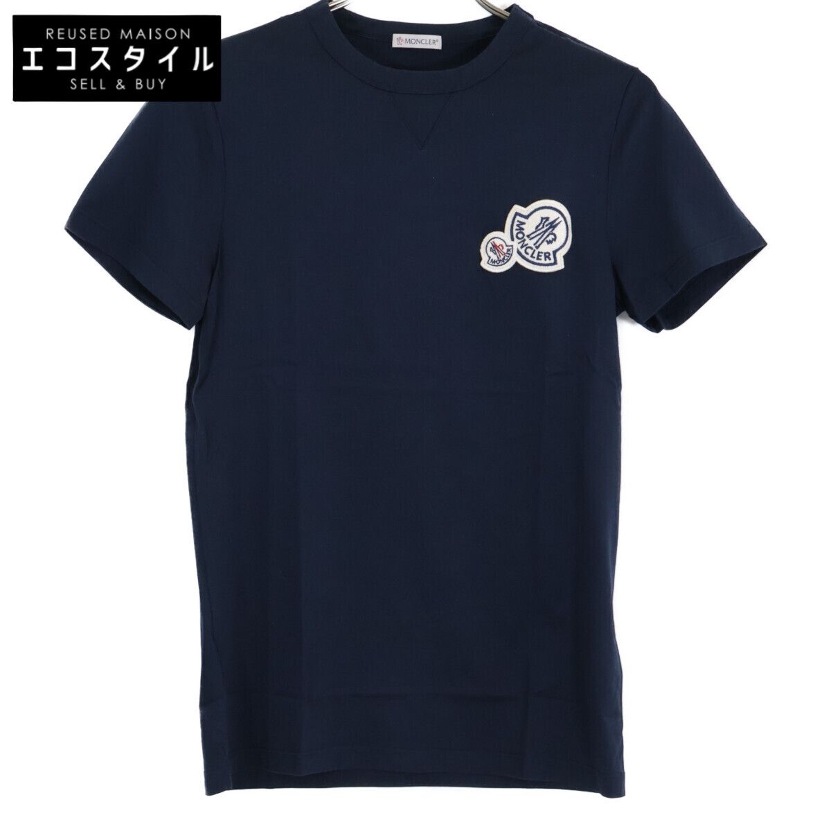 MONCLER　モンクレール　D10918032500 ダブルロゴワッペン 半袖Tシャツ　XS