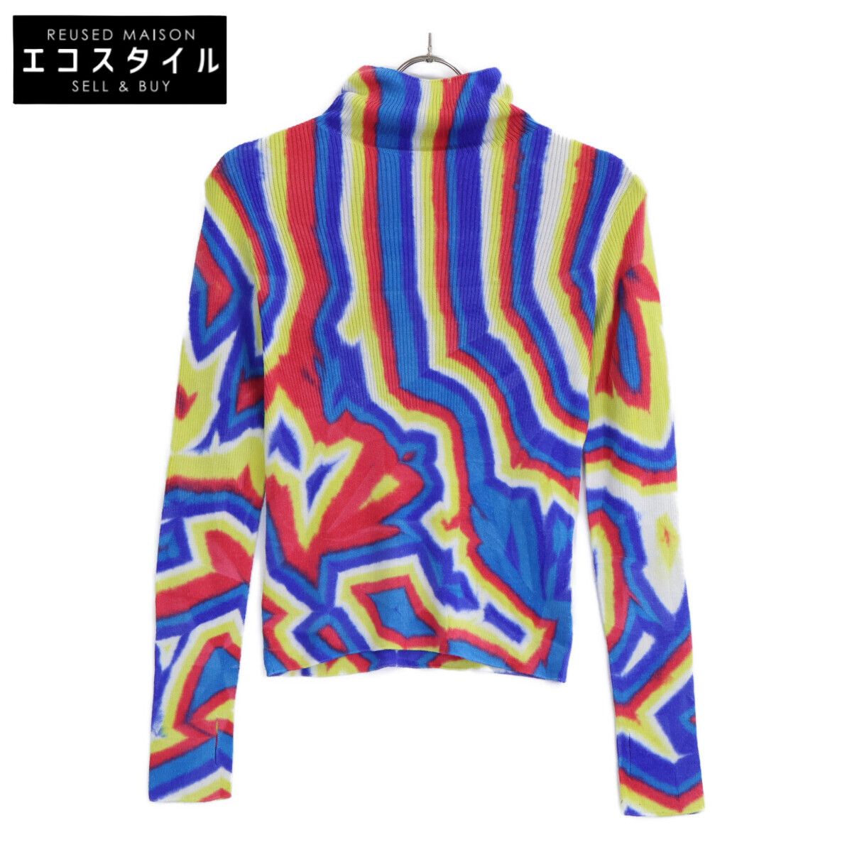 CFCL　シーエフシーエル　CF009KN130 SILK CHUSEN LONG SLEEVE TOP 総柄 ハイネック ニットセーター　1