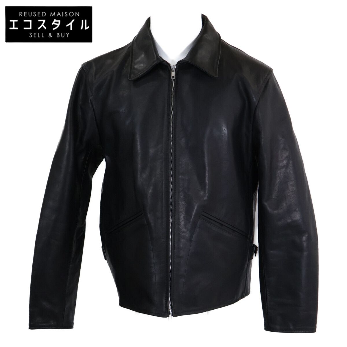JAMES GROSE ジェームスグロース 美品 SS25JAM-06 HORSE CARLTON ZIP JACKET ホースレザー カールトン ジャケット 40