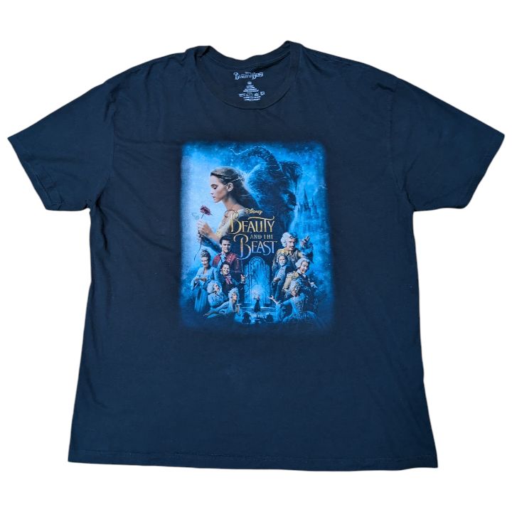 ディズニー　tシャツ　実写版　美女と野獣　tシャツ　ムービー　tシャツ　プロモーション　エマワトソン　ユアンマクレガー　ビッグサイズ