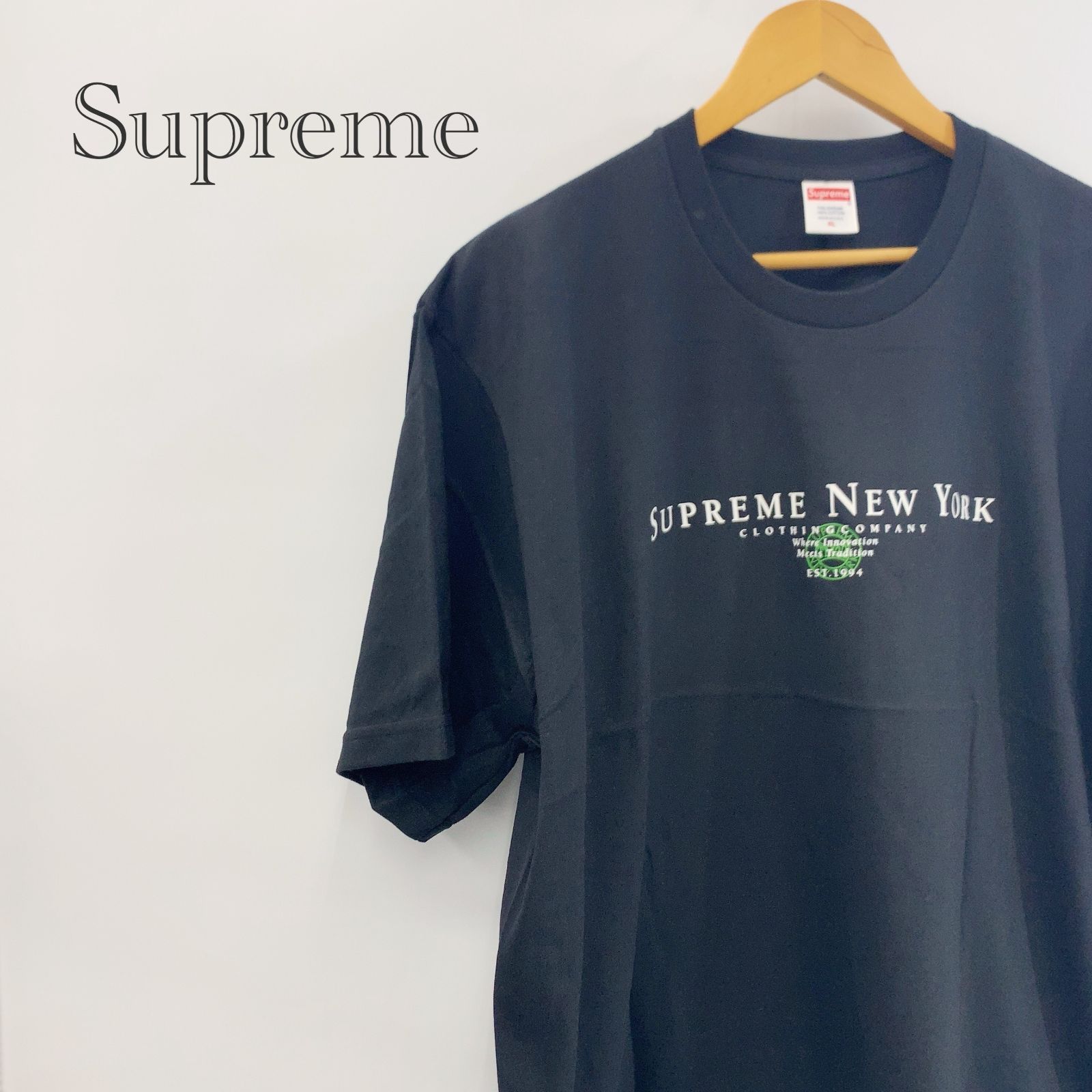 未使用 SUPREME TRADITION Tee Tシャツ ホワイトロゴ XL ブラック 
