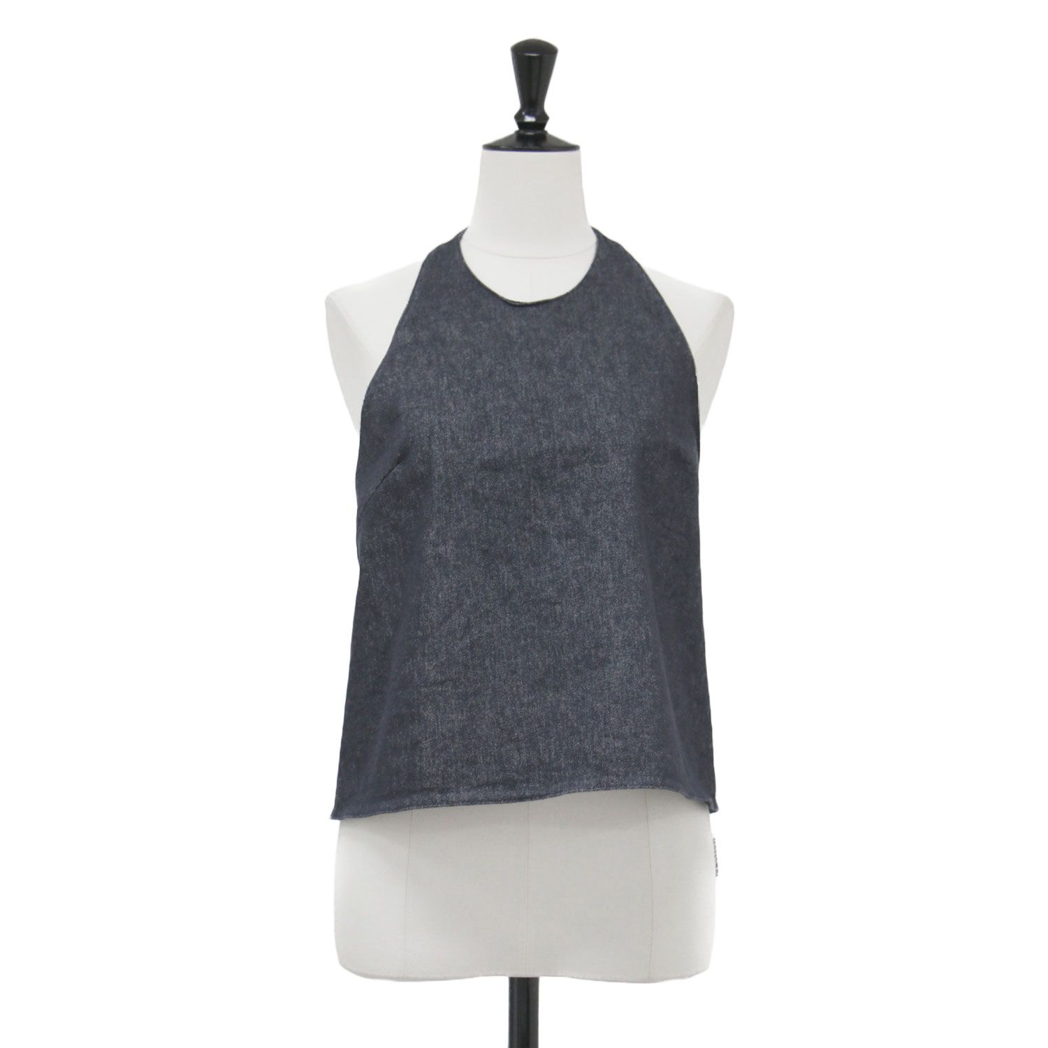 Plage プラージュ ブラウス ネイビー 紺 サイズ:FREE | 24春夏 RIAM デニム ホルター ブラウス | denim halter blouse | ベスト ノースリーブ クルーネック コットン | 日本製【レディース】【中古】
