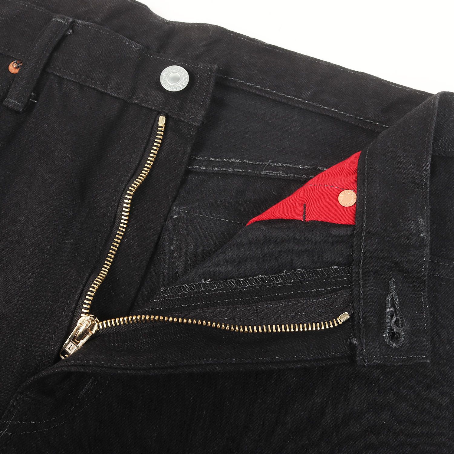 【美品】Lewis Leathers ルイスレザーズ パンツ ブラック 黒 サイズ:36 | ジップポケット付き タイトフィット ストレート デニムパンツ (LLJ003 Tapered Zip Jeanes) | 日本製 ボトムス ジーンズ ジーパン【メンズ】【中古】 美品】Lewis Leathers ルイスレザーズ パンツ ブラック 黒 サイズ:36