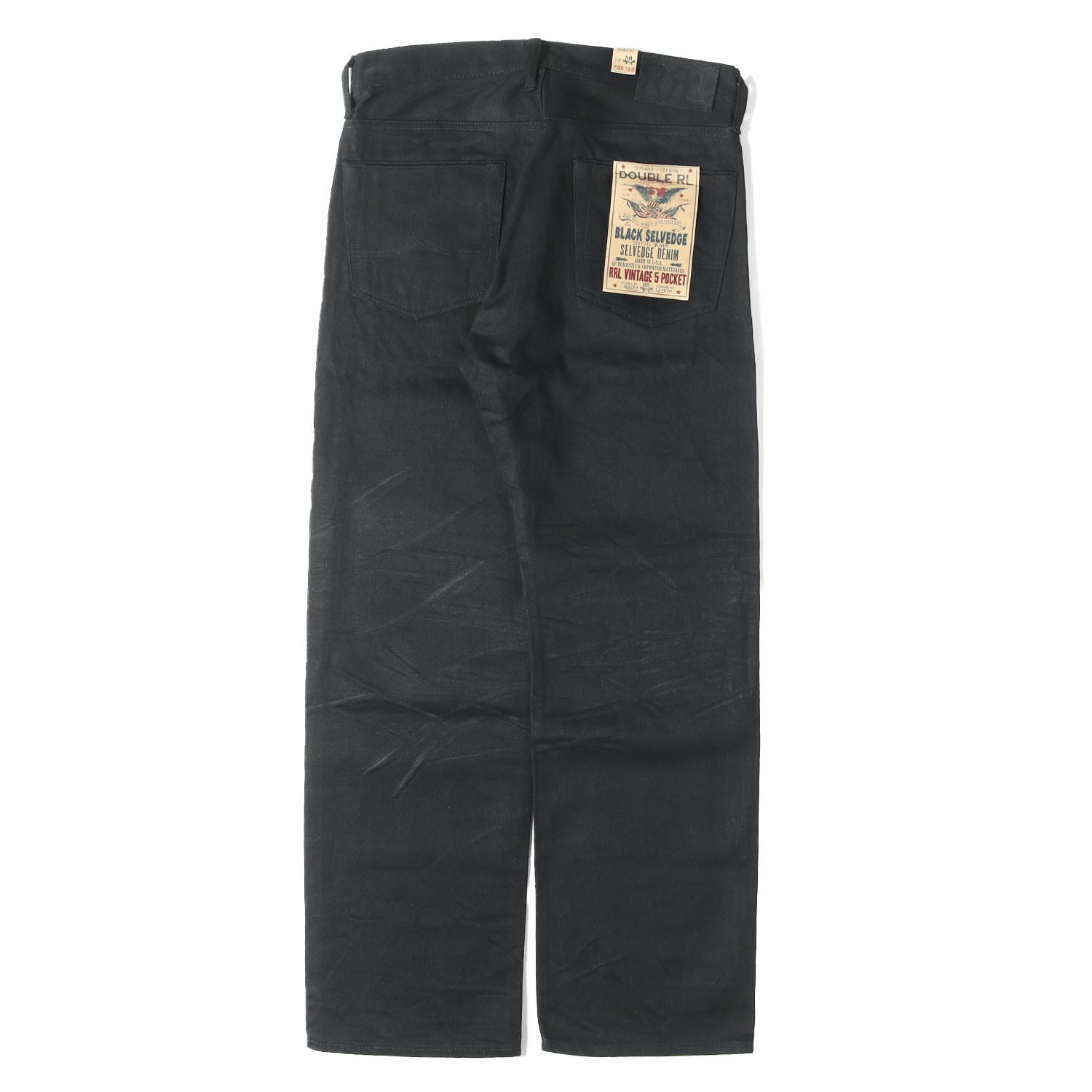 新品】RRL ダブルアールエル パンツ ブラック 黒 サイズ:32×32 | 近年 