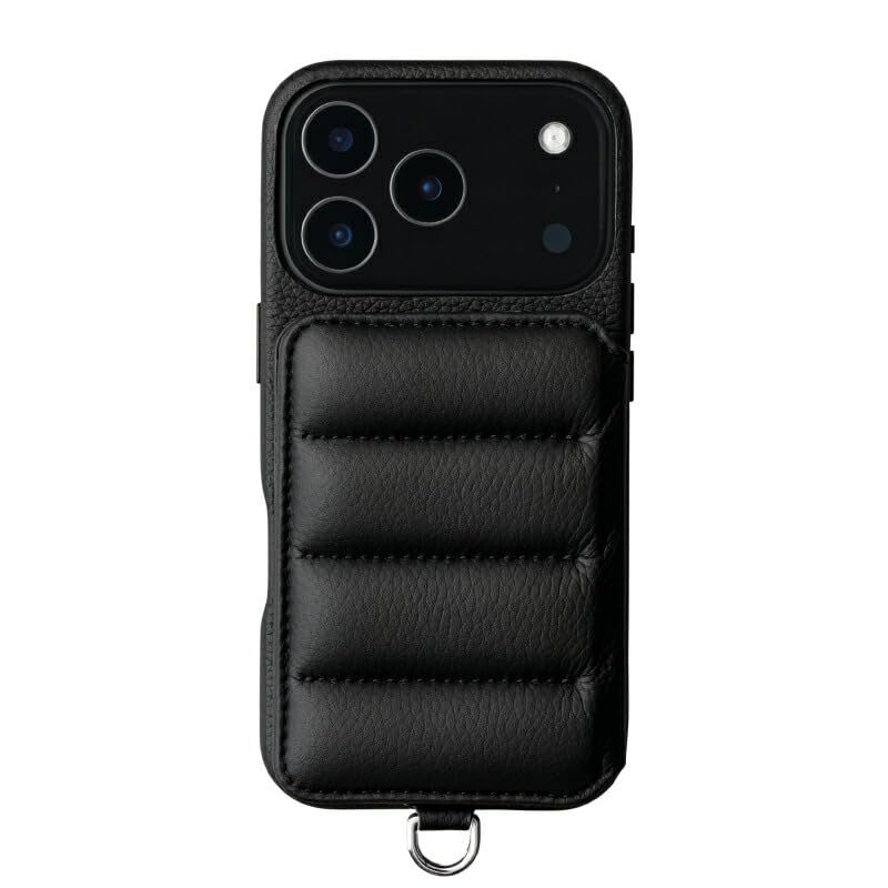 【 DEMIU デミュウ 】 〔 iPhone対応 17Pro用 〕 スマホケース 携帯カバー 背面 手帳型 本革 プレゼント ギフト バロン BALLON 〔 ブラック 〕 1