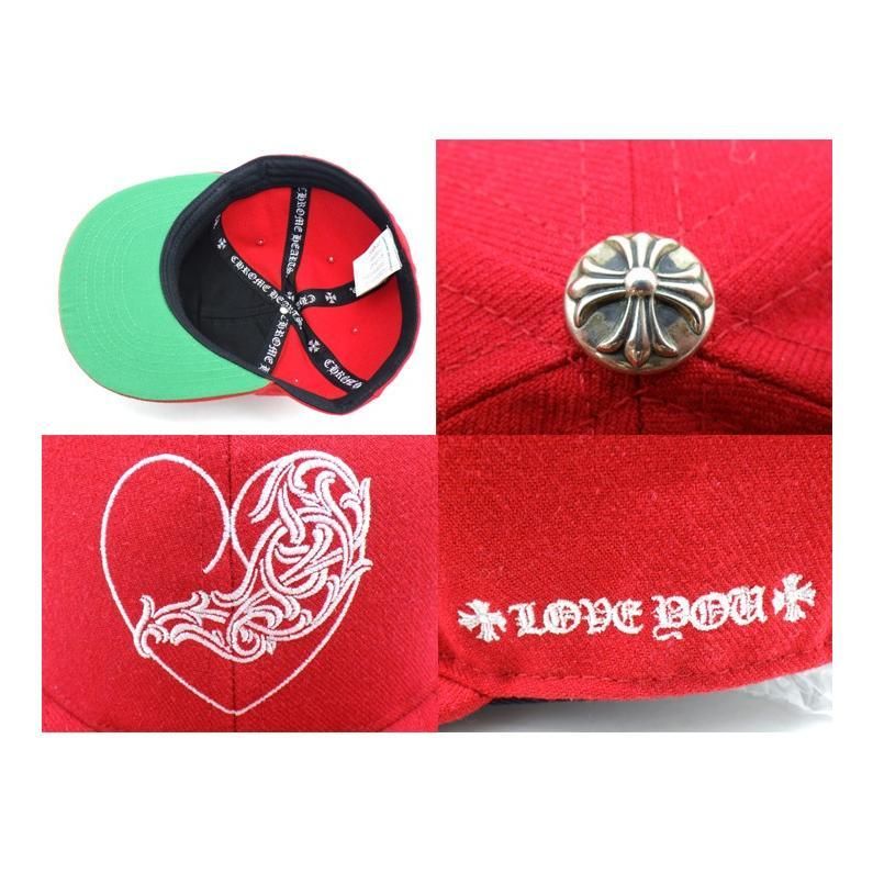 クロムハーツ CHROME HEARTS 【 CH HAT 】 ハート ロゴ 刺繍 ベース 