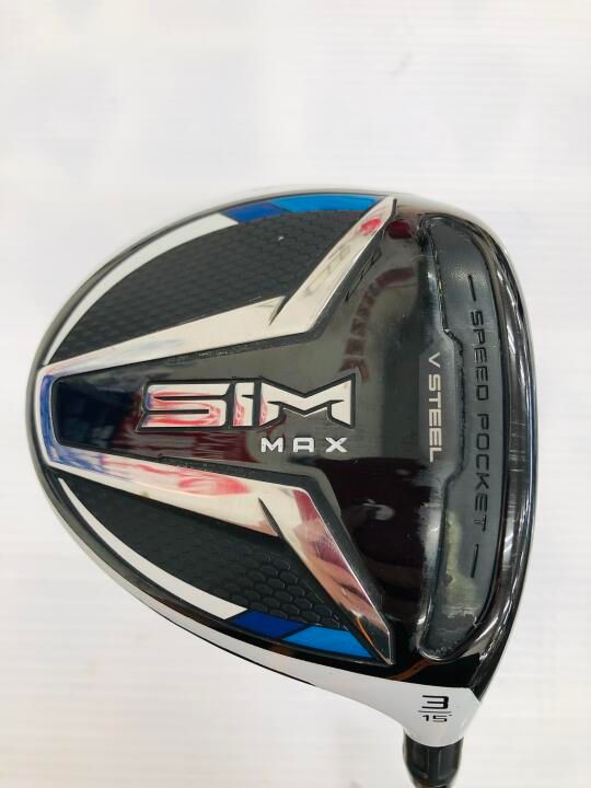 テーラーメイド　SIM MAX　15度　TENSEI BLUE TM50　Sフレックス　フェアウェイウッド　中古　ゴルフドゥ！白山松任店【最短即日発送】