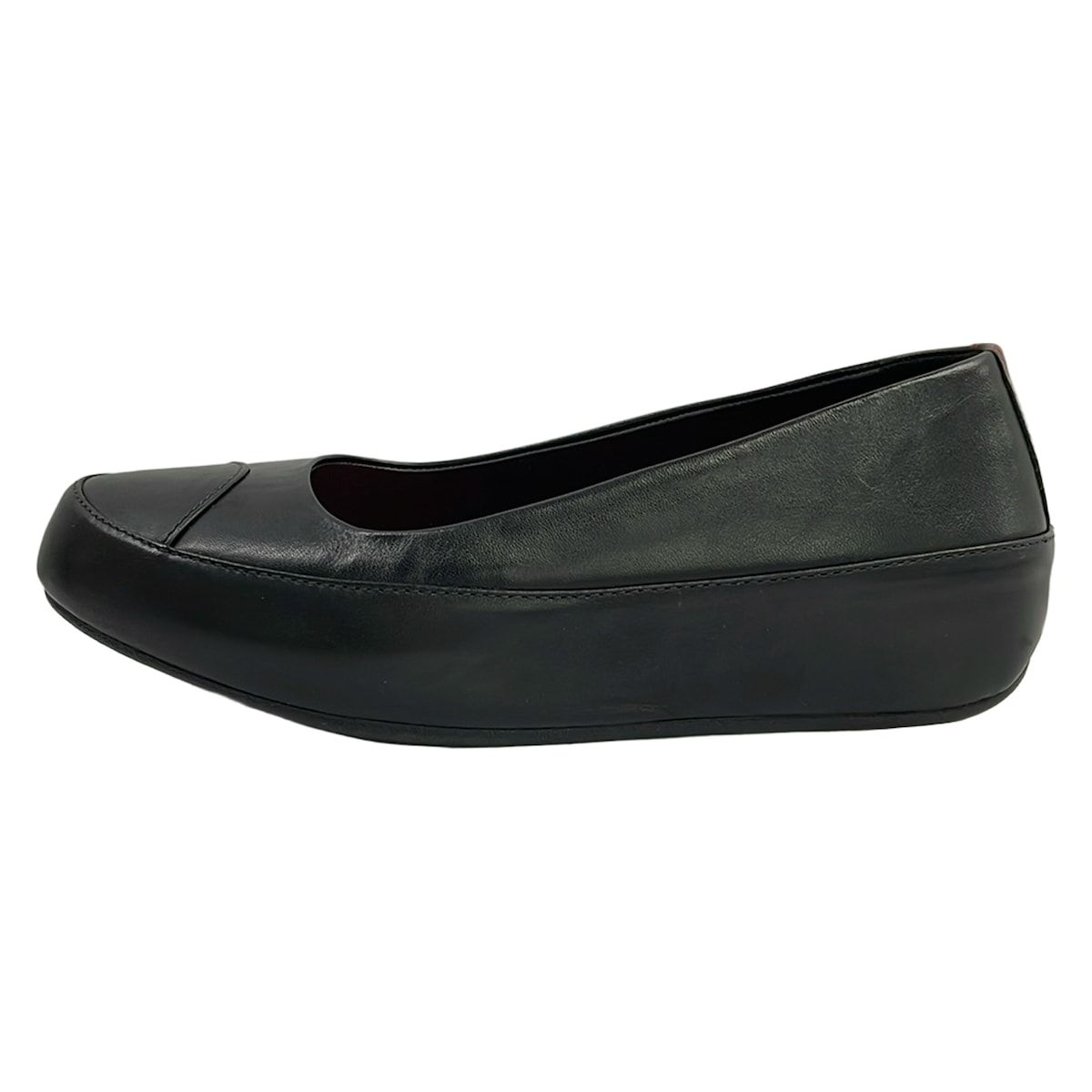 Fitflop(フィットフロップ) フラットシューズ EUR37 レディース美品 - 黒 プラットフォーム レザー