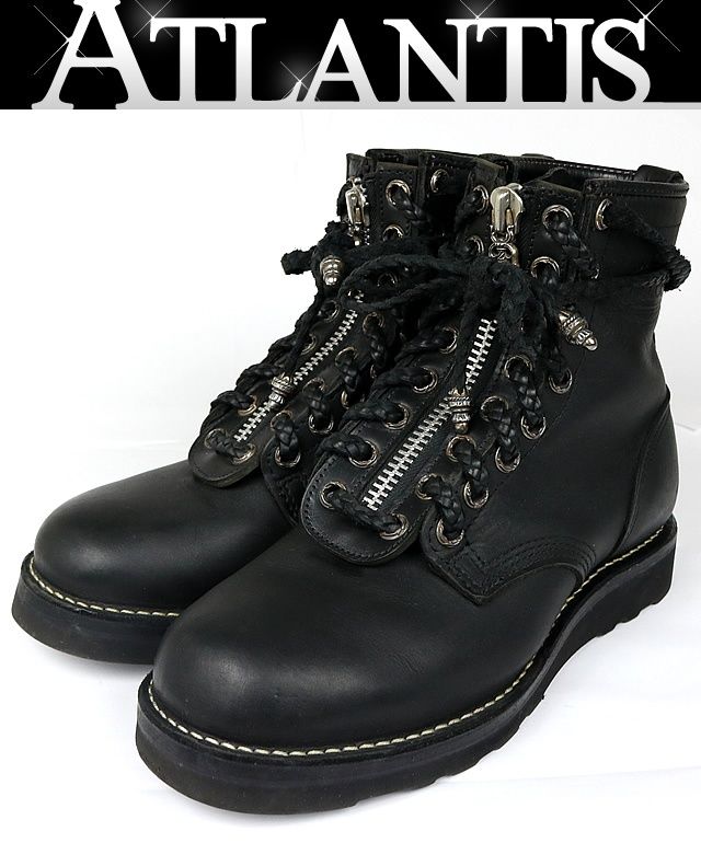 CHROME HEARTS 銀座店 クロムハーツ WESCO ウエスコ ダガージップ ファイヤーマンブーツ レザー SV925 メンズ size:8 1/2E 黒 103285