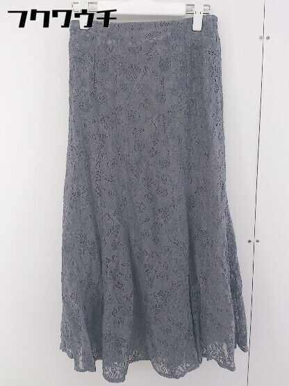 ◇ natural couture NICE CLAUP 総レース ロング フレア スカート サイズM ミディアムグレー レディース 【中古】 【1201110004684】