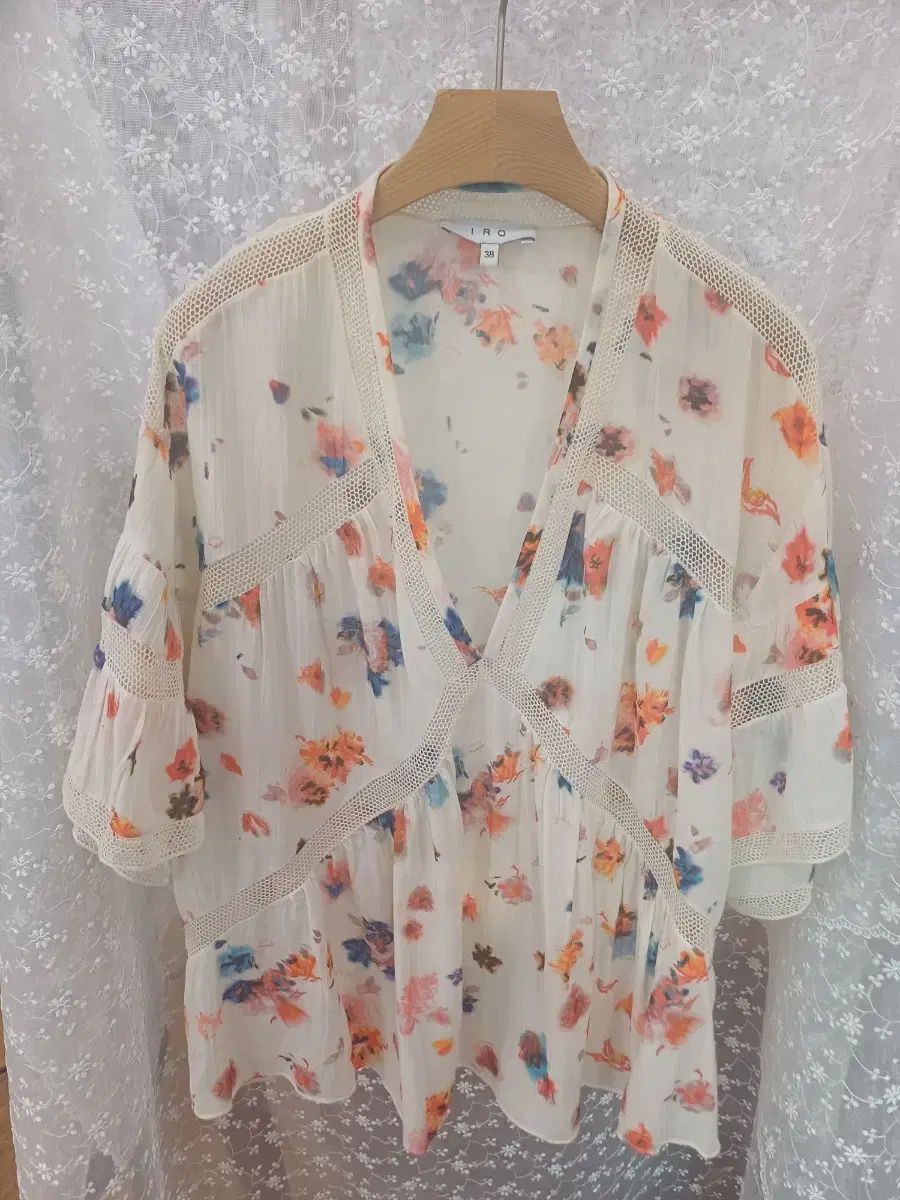 IRO イロ フラワー レース トップス