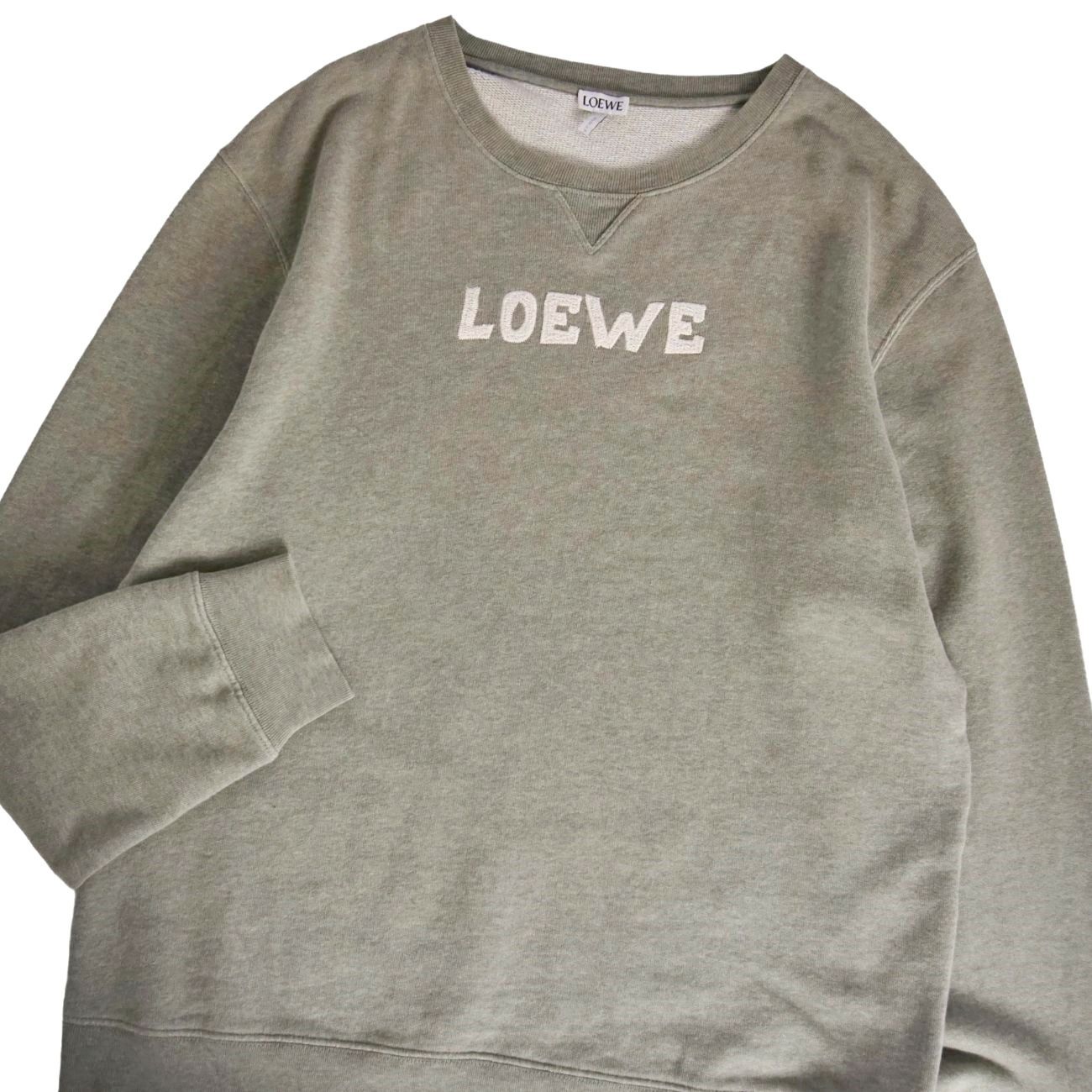 美品 ロエベ LOEWE スウェット トレーナー ロングスリーブ 長袖 ロゴ 