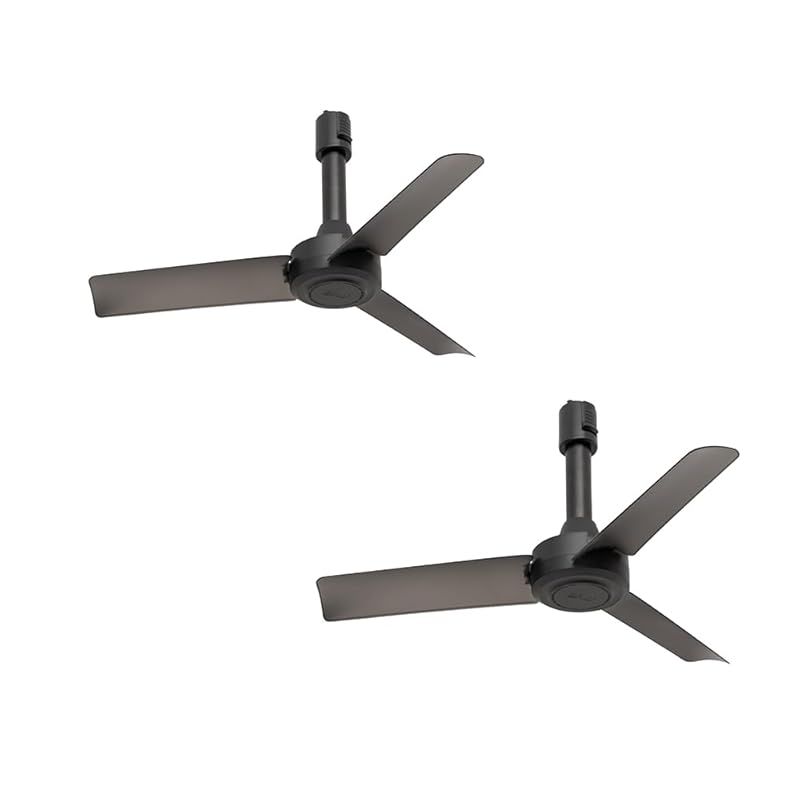 【2台セット】003389 DUCT RAIL FAN DC basic 40 ダクトレールファン ベーシック 40 リモコン付き サーキュレーター 空気循環 コンパクト シンプル ライティングレール(Black) (2台セット BK) 1