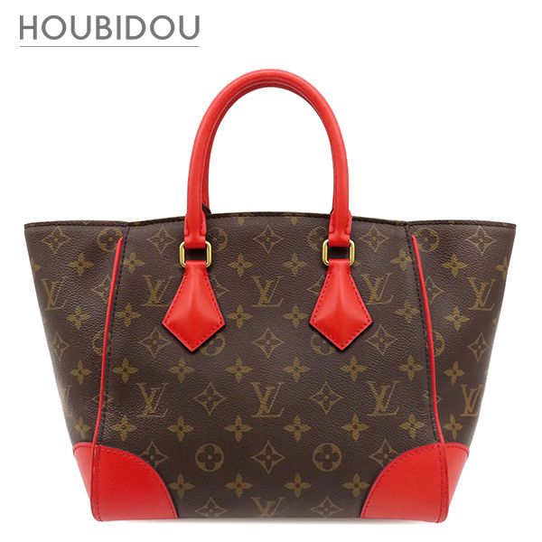 ルイヴィトン LOUIS VUITTON 2WAYバッグ フェニックス PM モノグラムキャンバス コクリコ ゴールド金具 茶 赤 ハンドバッグ ショルダー M41537 CA1106【中古】