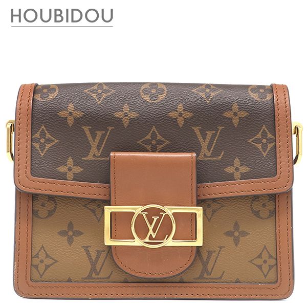 ルイヴィトン LOUIS VUITTON ショルダーバッグ ドーフィーヌ MINI モノグラムキャンバス モノグラムリバースキャンバス モノグラムリバース ゴールド金具 茶 M45959 RFID【中古】