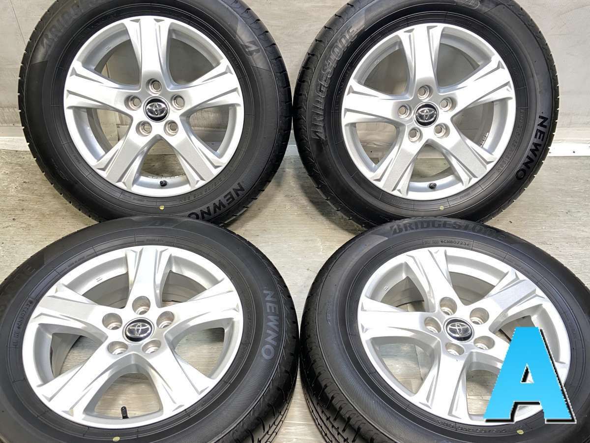 215/65R16 ブリヂストン NEWNO トヨタ純正 16x6.5 33 114.3-5穴 中古タイヤ サマータイヤ ホイールセット 4本セット s16260411051