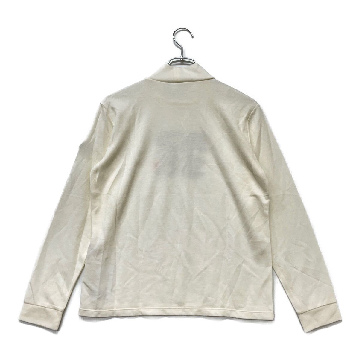 中古 レディース アンパスィ and per se 長袖シャツ LL 白系 アイボリー 訳あり モックネック