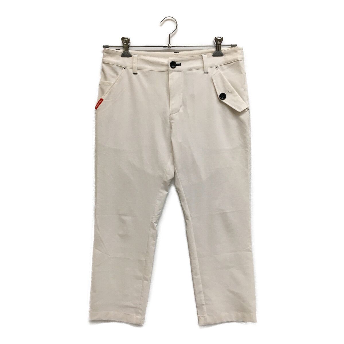 中古 レディース ルコックスポルティフ le coq sportif パンツ 13号 ホワイト 薄手 ストレッチ Dカン付