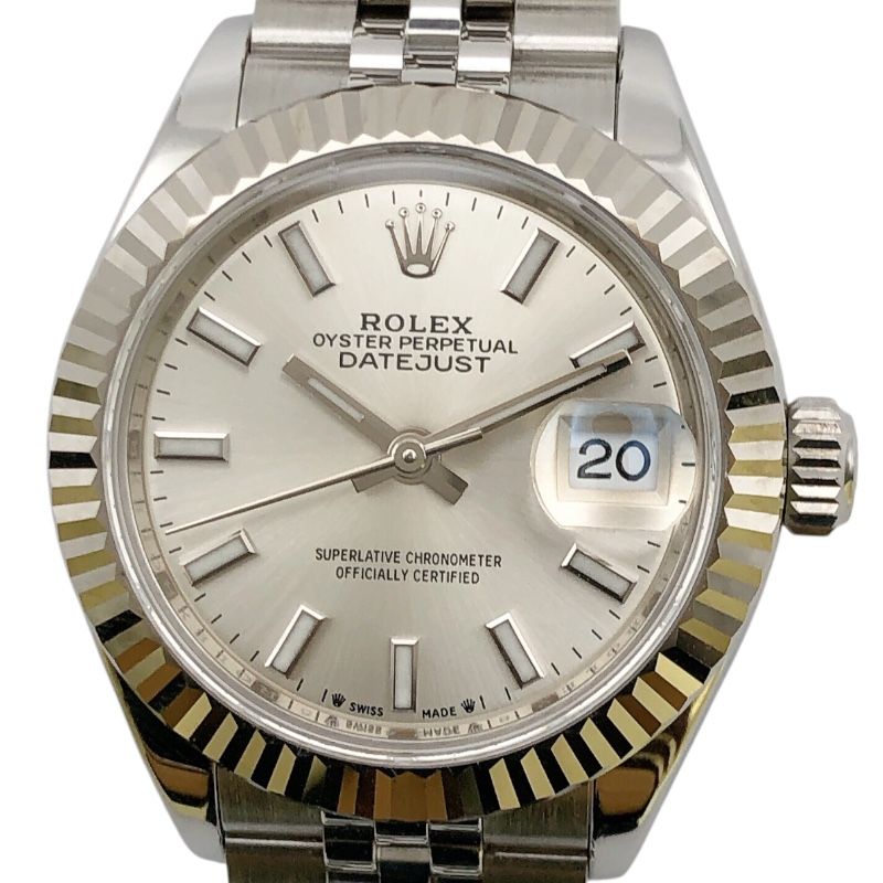 ロレックス ROLEX デイトジャスト28 279174 シルバー ホワイトゴールド/ステンレススチール 自動巻き レディース 腕時計