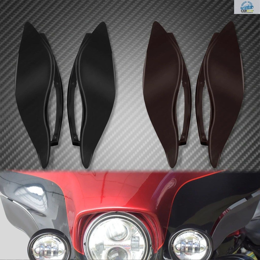 ハーレー エレクトラ グライド、トライ グライド、ストリート グライド 2014 年以降モデル用調整式ウインドシールド サイドウィング ウイン