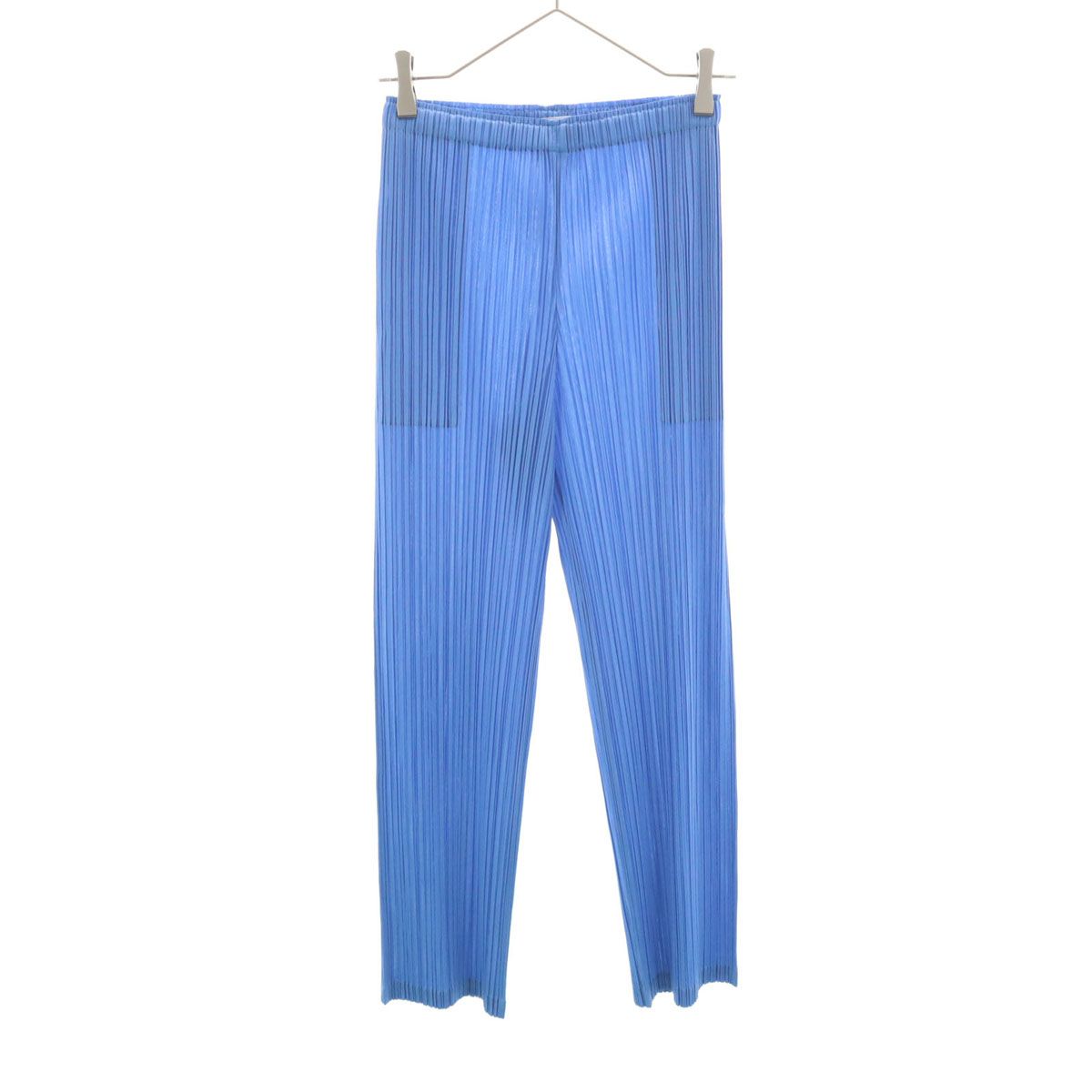 PLEATS PLEASE プリーツプリーズ 日本製 プリーツ パンツ 2 ブルー系 イッセイミヤケ レディース 古着