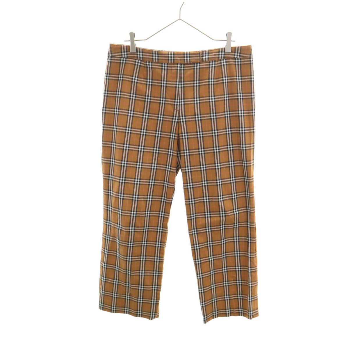 BURBERRY LONDON バーバリーロンドン チェック柄 ロングパンツ 15 ブラウン 三陽商会 レディース 古着