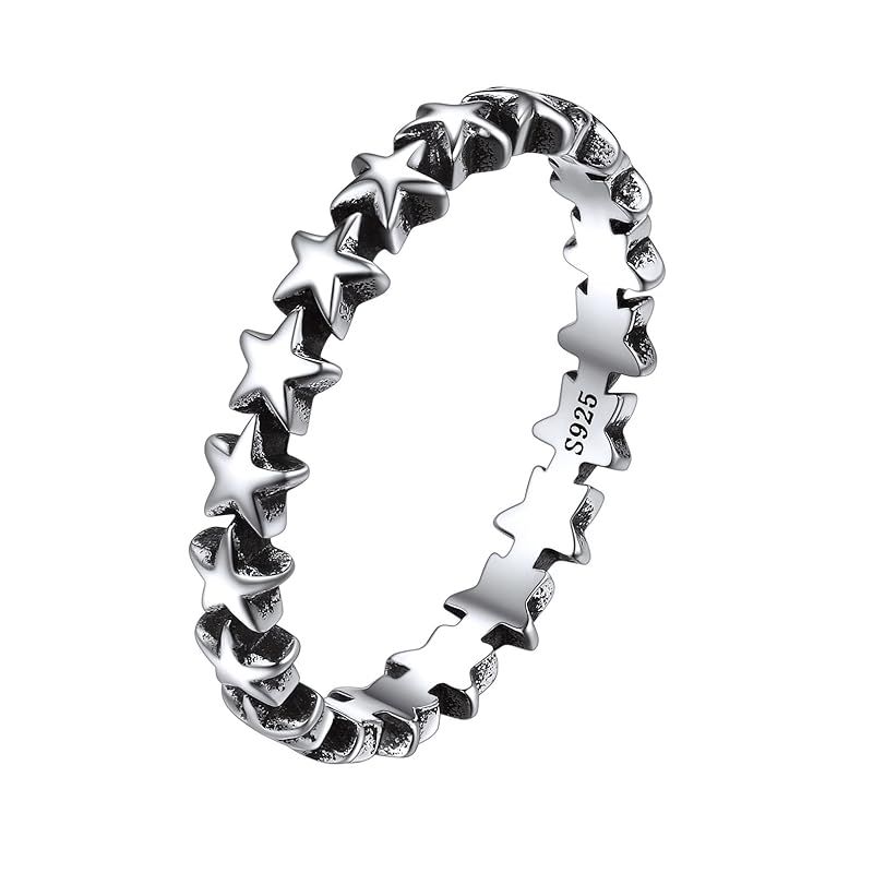 [ChicSilver] 星 指輪 レディース 人気 かわいい 19号 リング シルバー925 いふじ銀 スター アクセサリー