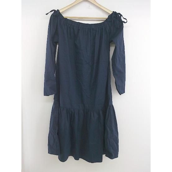 ◇ ◎ BEETLE green label relaxing UNITED ARROWS タグ付 オフショル 膝丈 ワンピース サイズS ネイビー レディース P 【中古】 【1208220014527】