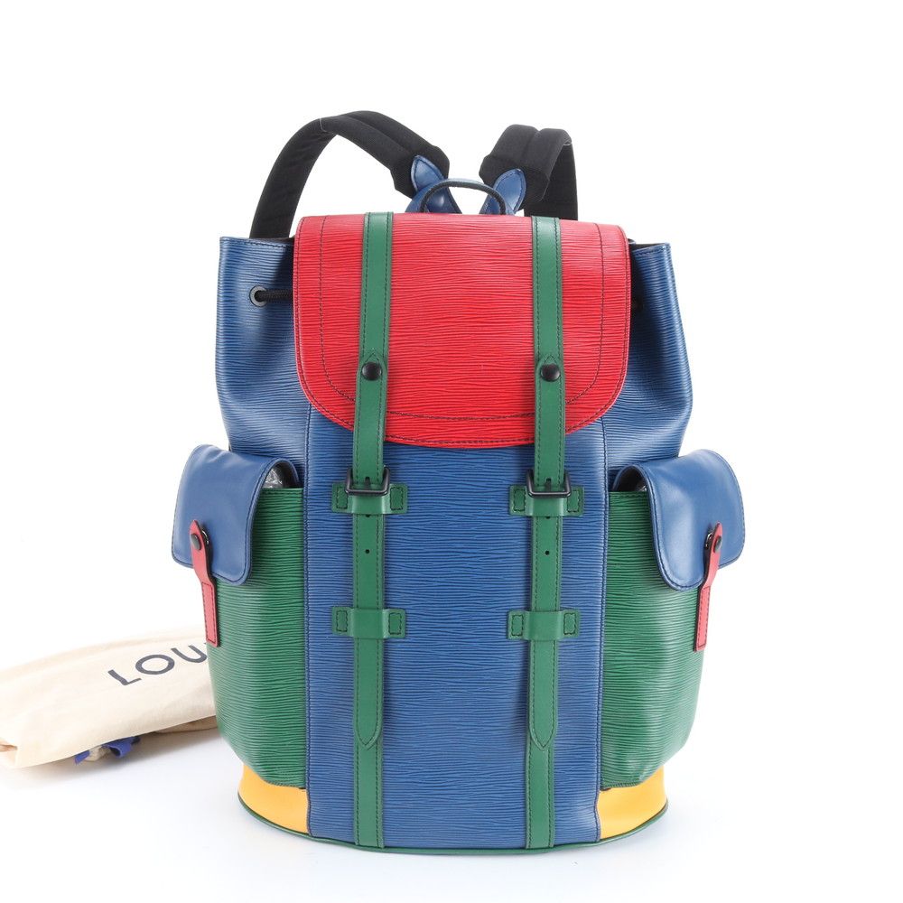 美品 ルイヴィトン エピ クリストファー M55565 レザー リュックサック リュック バックパック ショルダー A4 メンズ RNE EA19-8【中古】