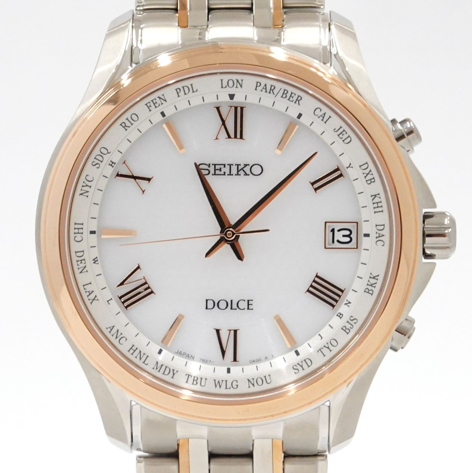 SEIKO セイコー ドルチェ SADZ202 メンズ ソーラー電波 7B27-0AD0 チタン