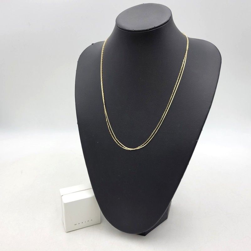 【中古品】 MARIHA マリハ SV925 SILENT RAIN 2連 CHAIN NECKLACE サイレントレイン チェーン ネックレス アクセサリー 【192-260513-kh-12-izu】