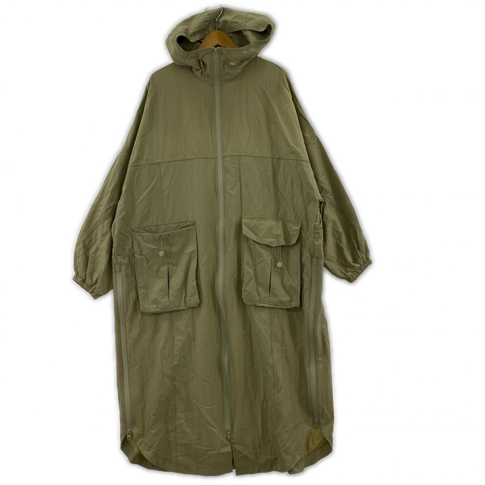 ZARA ザラ サイドジップ ドロスト ロングコート sizeEUR XS-S/ベージュ