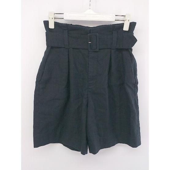 ◇ ◎ Spick & Span スピック＆スパン リネン混 ショート パンツ サイズ36 ネイビー レディース P 【中古】 【1208250001696】