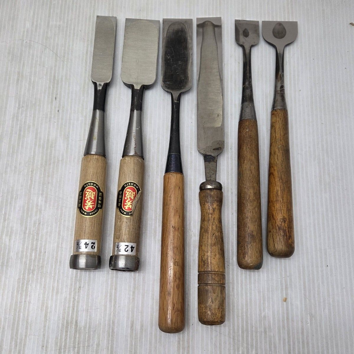 S03039 ノミ 鑿 芳越 おくだ 大工道具 叩き鑿 DIY ハンドツール 古道具 工具