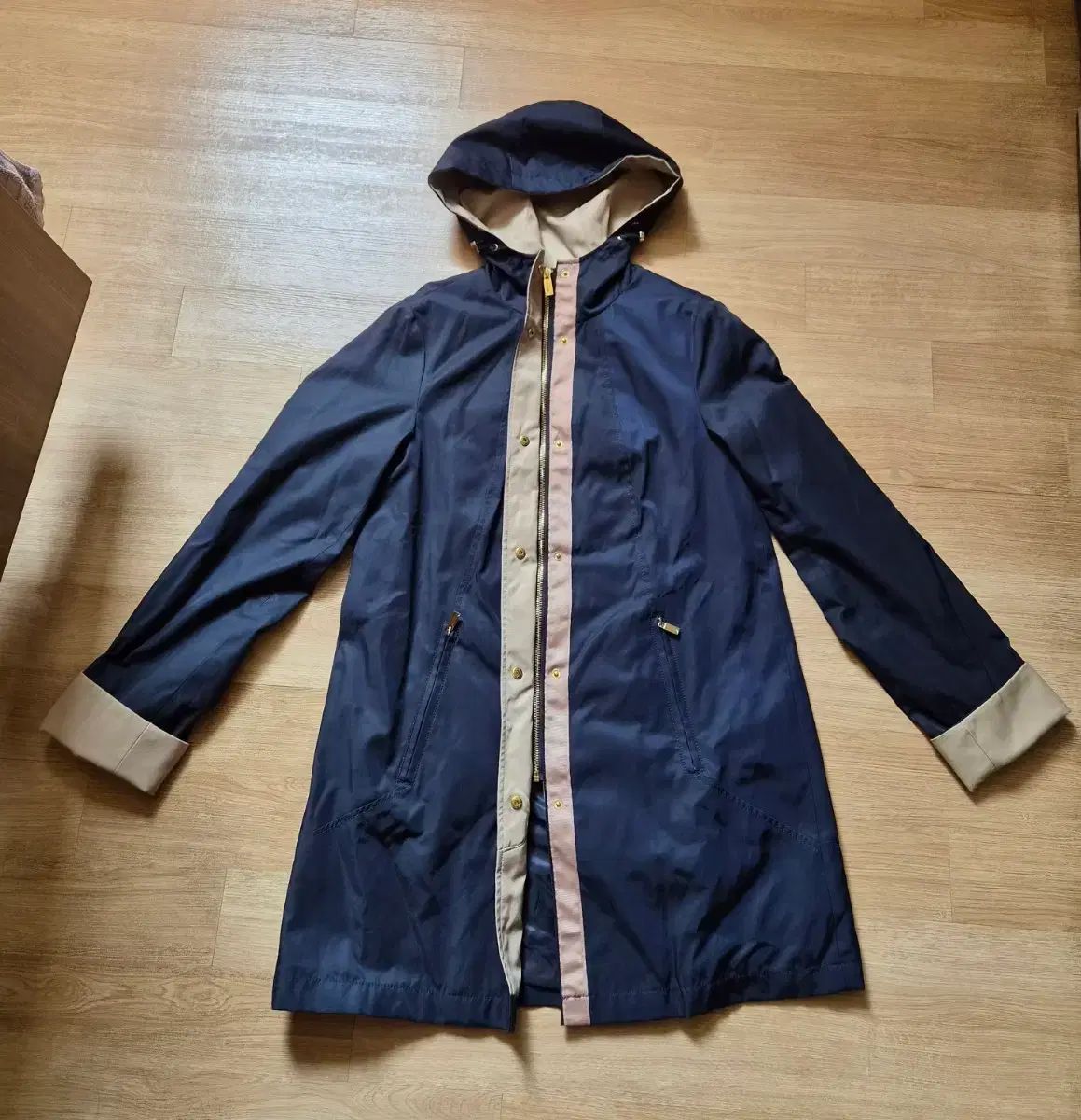 (新品) アメリカ購入 ジョーンズ NEW YORK ネイビー 防水 防風 機能性 ウィンドブレーカー トレンチコート