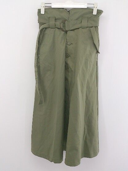 ◇ ◎ JEANASIS ジーナシス ハイウエスト ロング フレア スカート サイズF カーキ レディース P 【中古】 【1208260004526】 4,546円