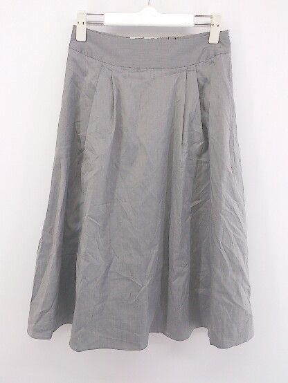 ◇ green label relaxing UNITED ARROWS 膝下丈 フレア スカート サイズ38 グレー レディース P 【中古】 【1208260003123】