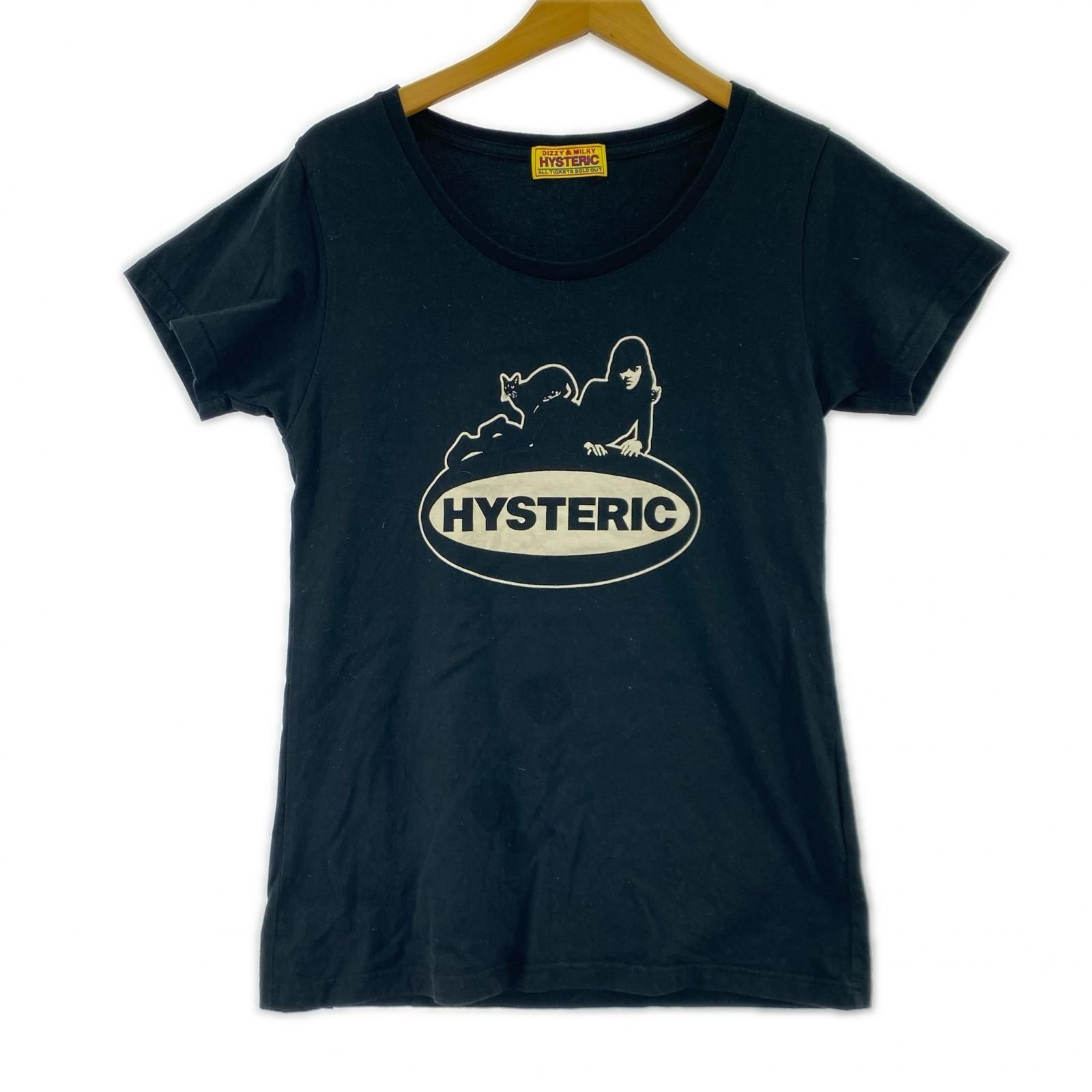 HYSTERIC GLAMOUR ヒステリックグラマー ロゴプリント半袖Ｔシャツ sizeFREE/ブラック