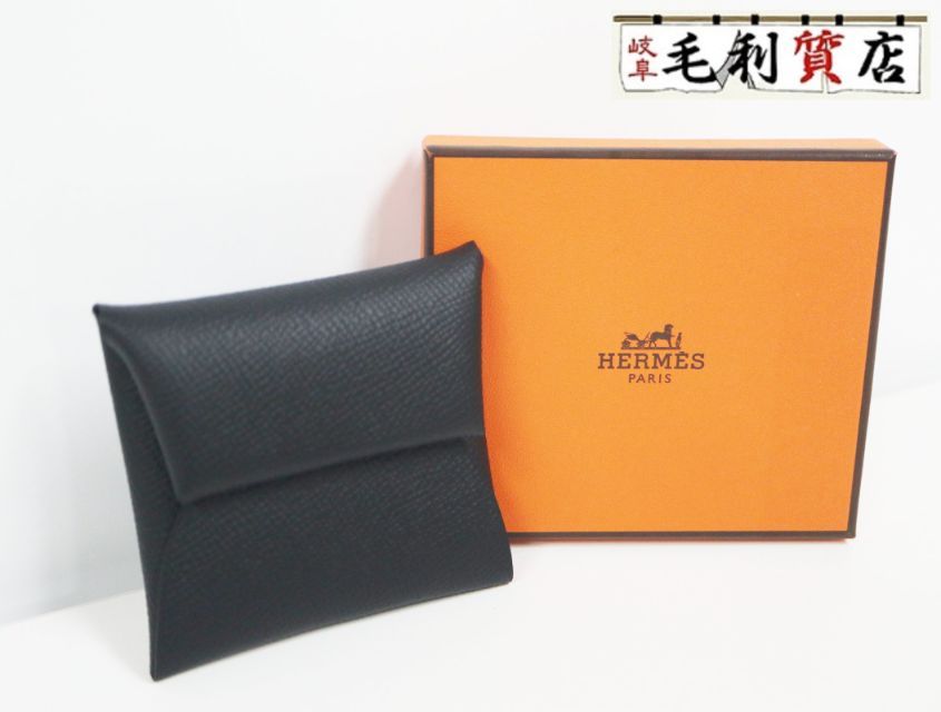 エルメス HERMES バスティア ノワール エプソン レザー B刻 コインケース 未使用 財布