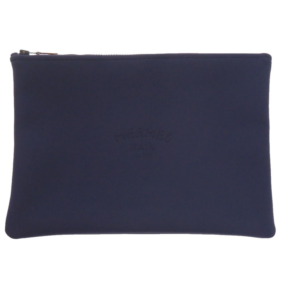 未使用品 エルメス ネオバン GM ナイロン ポリウレタン ブルーマリン ポーチ 紺 0616 HERMES メンズ 28,600円