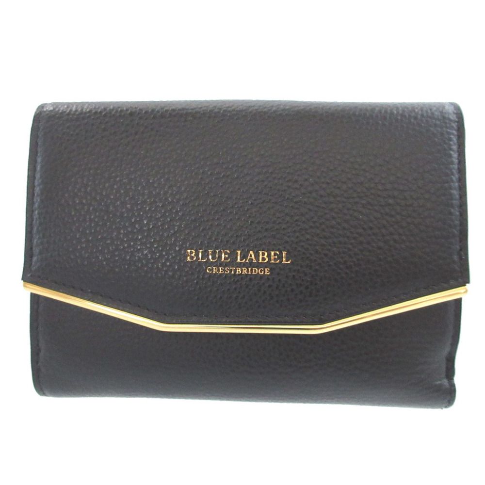 新品同様 ブルーレーベル レザー ブラック 黒 Wホック財布 財布 0685 BLUE LABEL