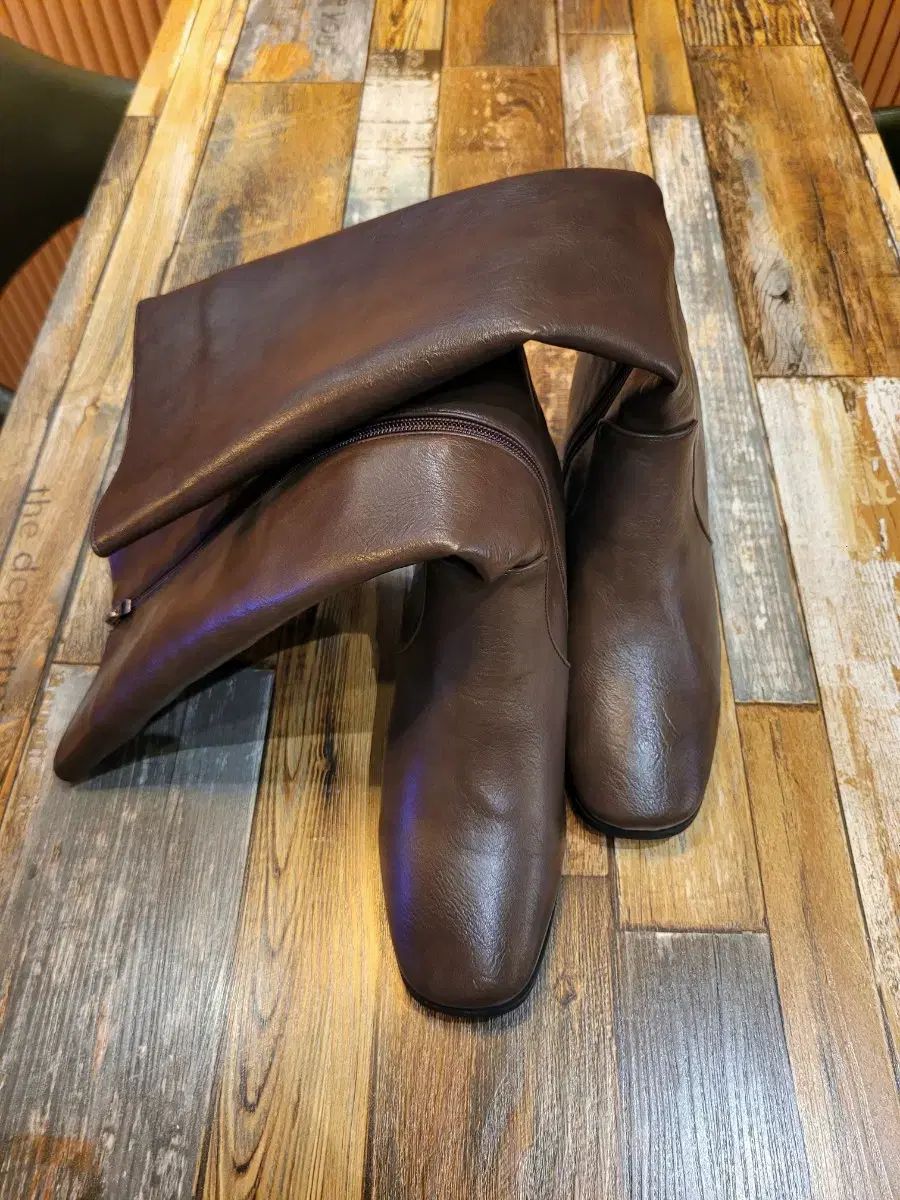 レディース) ウェスタン サイドジッパー ロングブーツ(新品250m)