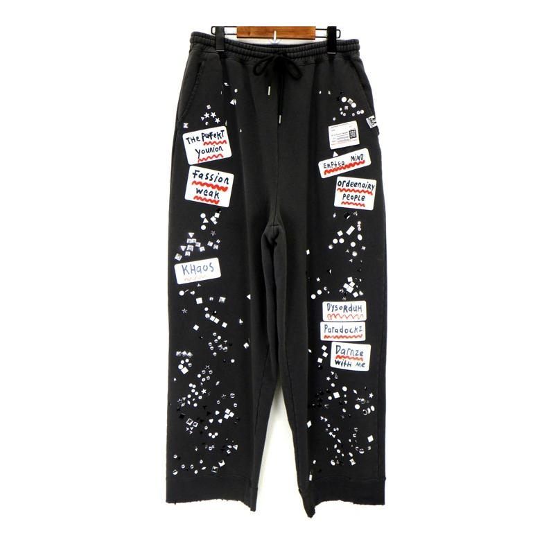 メゾンミハラヤスヒロ Maison MIHARA YASUHIRO 26SS 【 EMBELLISHED STICKER PANTS A16PT552 】 エンブリッシュド ステッカー スウェット パンツ 49796