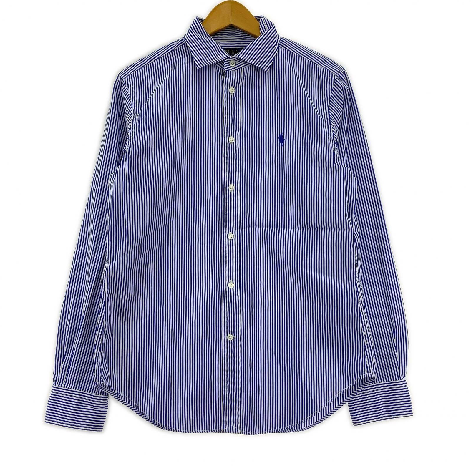 POLO RALPH LAUREN ポロ ラルフローレン ストライプ長袖シャツ size6/ブルー×ホワイト