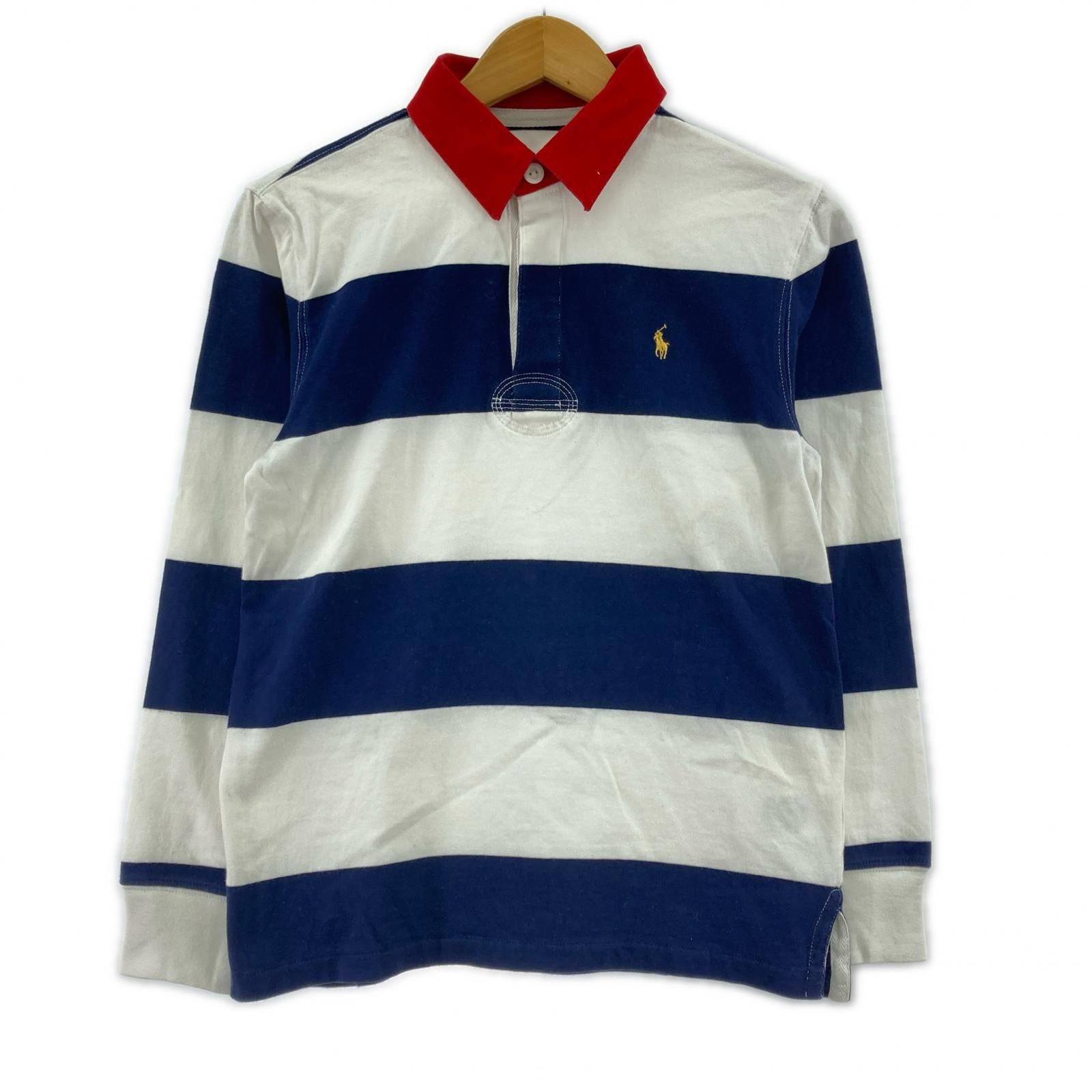 POLO RALPH LAUREN ポロ ラルフローレン ボーダーポロシャツ sizeM(10-12)/ネイビー×ホワイト