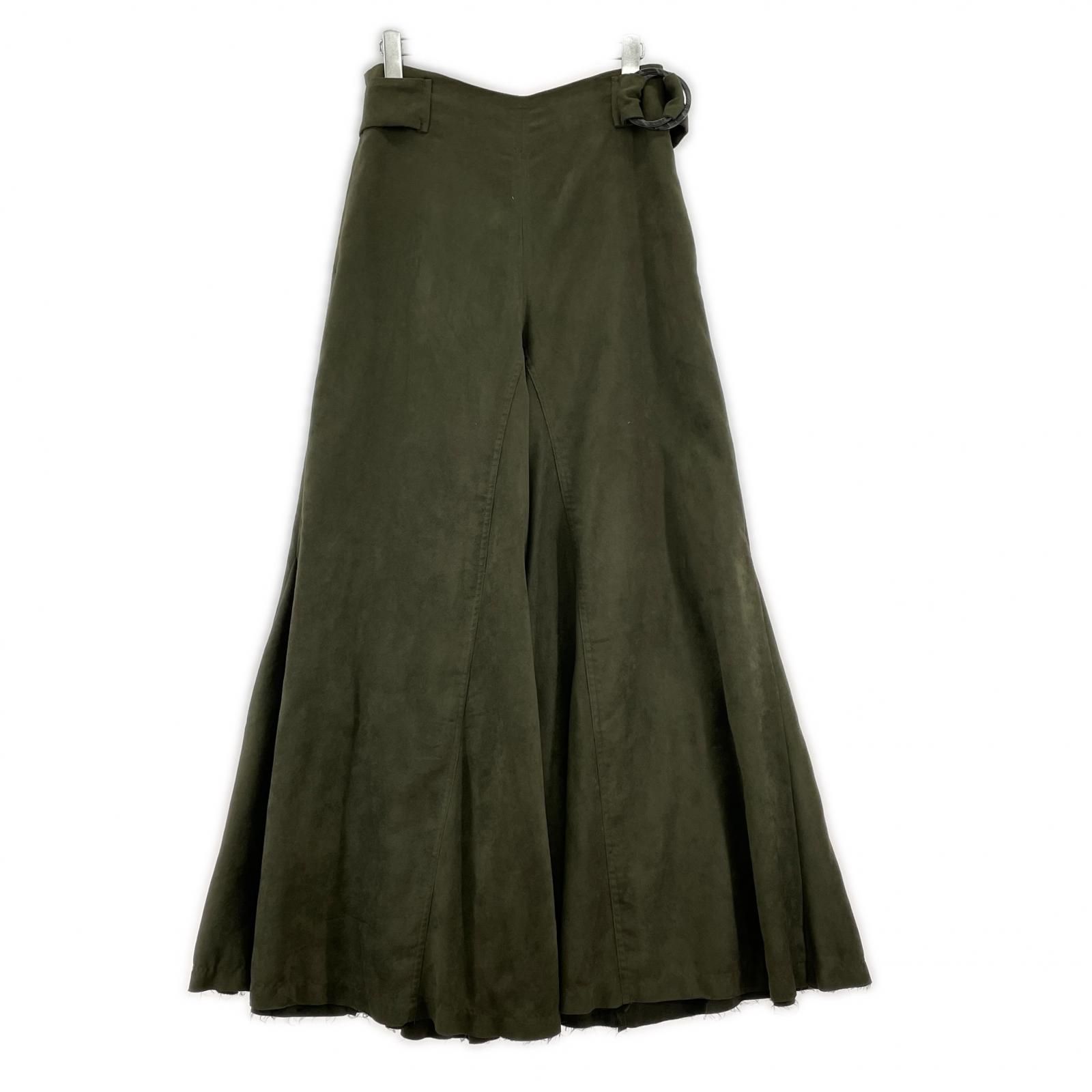 MOTHER マザー フェイクスエード ワイドパンツ sizemedium/カーキ